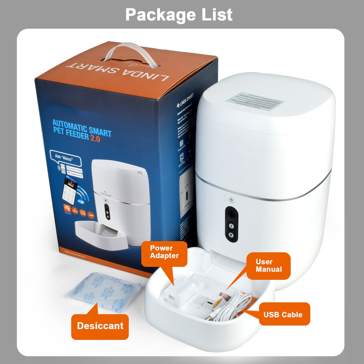 Smart Automatic Pet Feeder with Camera – Auto Food & Water Dispenser | App-Controlled | Live Video