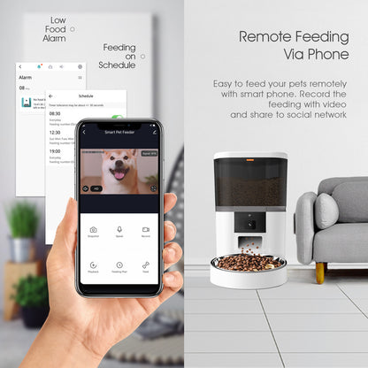 Never Miss a Meal — Smart Pet Feeder with Live Camera & Two-Way Audio